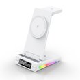 thumbnail image 1 of Wireless Charging Station Mobile Phone Watch Headphone Charger With Alarm Clock, 1 of 5