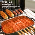 thumbnail image 4 of Outsunny Charcoal BBQ Grill, Foldable Barbecue Grill with Warming Rack, 4 of 10