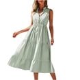 thumbnail image 1 of Robe d'Été Aguichant pour Femmes Mode Aguichant Décontractée Ajustée Robe Décontractée Sans Manches à Col en V pour Femmes, 1 of 9
