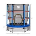 thumbnail image 3 of Outsunny Trampoline pour Enfants avec Enceinte pour 3 à 6 Ans, Bleu, 3 of 9