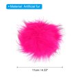 thumbnail image 2 of Unique Bargains Fluffy Soft Faux Fur Pom Poms for Hats with Snap Button, Rose Red 6Pack, 2 of 7