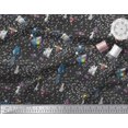 thumbnail image 2 of Soimoi Rayon Fabric Spaceship,Star & Satellite Cartoon Fabric Prints by Yard 56 Inch Wide, 2 of 3