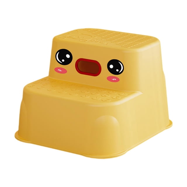 Siruishop Cartoon Step Stool Children Potty Training Step Stool for Bedroom Countertop Yellow