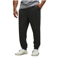thumbnail image 1 of LIaqionyy Men's Sweatpants Cotton Comfortable Elastic Bottom Drawstring Waist Sweatpant for Men Exercise Jogger, 1 of 5