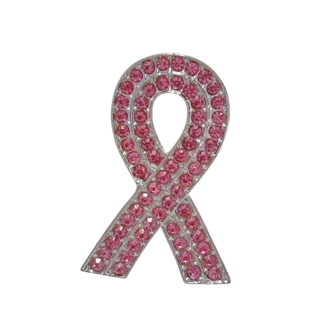 Pink Ribbon Brooch Alloy Lapel Pin for Breast Cancer Awareness Support Women accessory Decorative Pin for Events