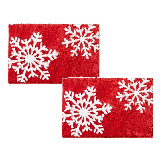 Leojiow 2Pcs Luxurious And Winter Bathroom Mat Soft And Absorbent Fine Fiber Bathroom Carpet Slip Tpr Backing Bathroom Carpet Suitable For Flooring B