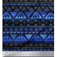 thumbnail image 1 of Soimoi Silk Fabric Aztec Geometric Print Fabric by Yard 42 Inch Wide, 1 of 3
