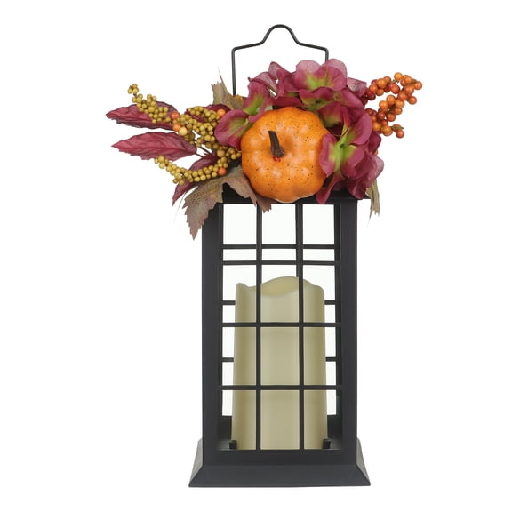 Way to celebrate orange pumpkin lantern floral
