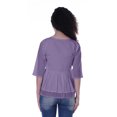 thumbnail image 3 of Moomaya Blouse Ethnique en Coton Peplum Col en V pour Femmes, 3 of 6