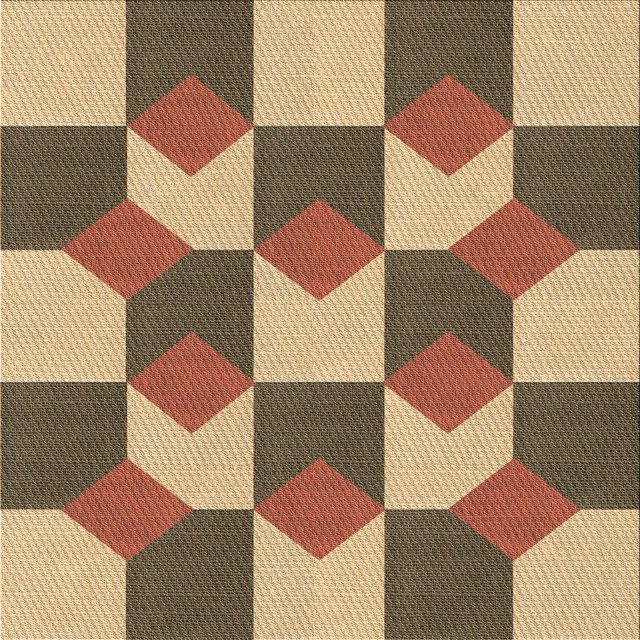 Ahgly Company Machine Washable Indoor Square Transitional Saddle Brown Area Rugs, 8' Square