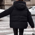 thumbnail image 3 of KIHOUT Veste d'Hiver Ample pour Femmes, Tendance, Surdimensionnée, à Capuche, Courte, Matelassée, avec Fermeture Éclair, 3 of 3