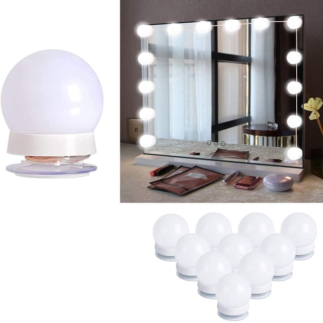 Vanity Lights for Mirror, DIY Hollywood Lighted Makeup Vanity Mirror Dimmable Lights