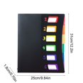 thumbnail image 3 of Fridja Home Essentials 6 Grids Rainbows Classification organ Pack office Data Storage Folder A4 Paper File organizer with Elastic Buckle Closure for Home School offices, 3 of 6