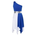 thumbnail image 2 of Yartina Robe de Danse Asymétrique pour Filles, Tunique de Prière Lituricale, Bleu 16, 2 of 6