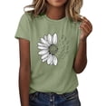 thumbnail image 1 of T-Shirt d'Été Tournesol pour Femmes Grande Taille Blouse Ample Manches Courtes Graphique Décontractée Polyester, 1 of 4