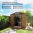 thumbnail image 4 of 7' x 4' Garden Storage Shed w/ Foundation Kit and Double Doors Yellow, 4 of 10