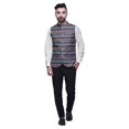 thumbnail image 2 of Atasi Light Peach Patchwork Printed Wedding Jackets For Men Nehru Jacket Waist Coat For Festive Season-Large, 2 of 6