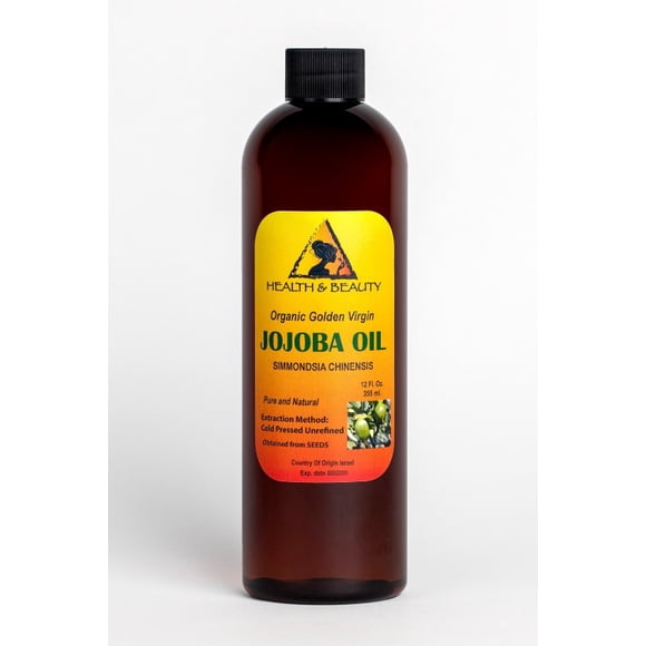 Jojoba oil golden organic carrier unrefined cold pressed raw virgin pure 12 oz