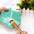 thumbnail image 3 of Boc Brushes Drying Rack Multi-hole Portable Storage Supplies Reusable Makeup Brush Cleaner Mat for Dresser, 3 of 10