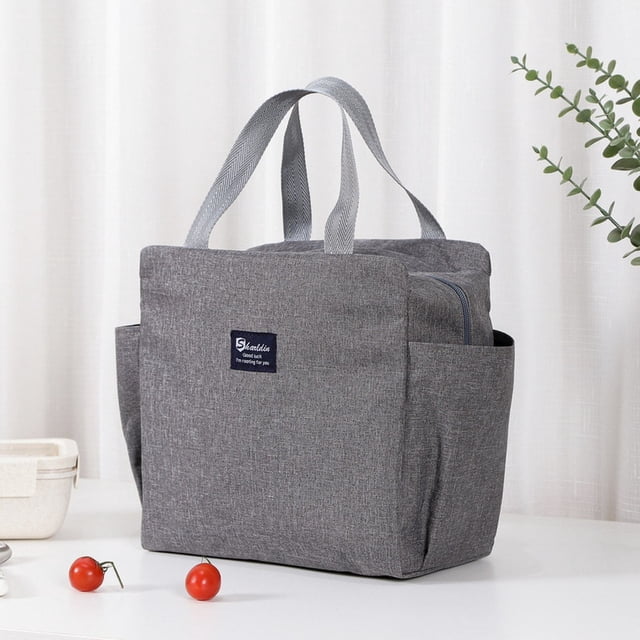 LPSSTORE Aluminum Foil Thickened Bento Bag Cloth Lunch Box Bag Work with Food Utensils Lunch Packaging Bag