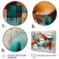thumbnail image 3 of Designart Abstract Geometric Oversized Wall art decor, Geometric Wall art, Energetic Geometric Patterns in Orange , Orange Modern Canvas wall art, 32x24 inches, 3 of 5