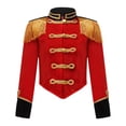 thumbnail image 2 of Aislor Kids Circus Long Sleeve Velvet Tassel Jacket Coat Marching Band Drummer Uniform Red 8, 2 of 7