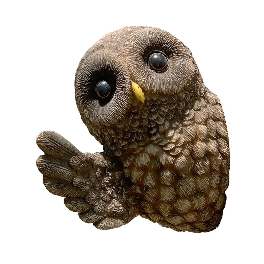 S SERENABLE Owl Tree Hugger Garden Sculptures Statues Accessories Tree Hugger Statues Garden