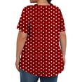 thumbnail image 3 of Plebaso Hauts pour Femmes Grande Taille Manches Courtes Blouses Plissées Décontractées Col Rond Été Tuniques Amples, 3 of 6