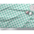 thumbnail image 2 of Soimoi Modal Satin Fabric Diagonal Check Print Fabric by The Yard 42 Inch Wide, 2 of 5