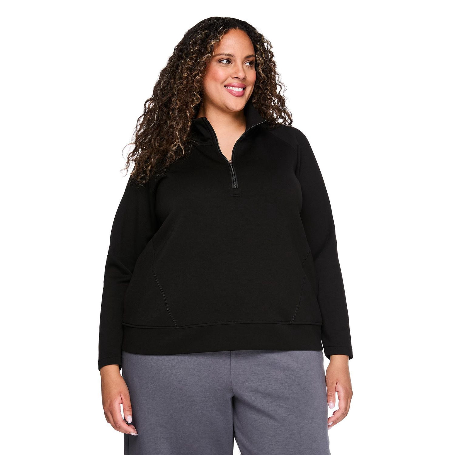 Chandail à demi-fermeture éclair Lane Bryant Plus pour femmes