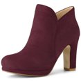 thumbnail image 1 of Unique Bargains Bottes à Talon Épais à Bout Rond pour Femmes, 1 of 6