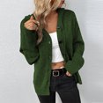 thumbnail image 1 of Cardigan Fille Femme Ample Couleur Foncée Cardigan en Tricot à Corde Veste Femme Cardigan en Liquidation, 1 of 5