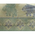 thumbnail image 4 of oneOone Georgette Viscose Fabric Floral & Elephant Block Printed Fabric 1 Yard 42 Inch Wide, 4 of 4