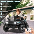 thumbnail image 2 of Costway 12V Kids Ride on Truck Car Battery Powered Electric Vehicle with Remote Control Black, 2 of 10