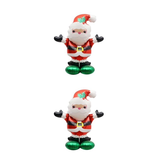 Ruiboury Party Decor Essential Christmas Foil Balloons With Exquisite Patterns Balloon Christmas Suitable For Any Places multicolor Stretching Santa 2Set