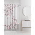 thumbnail image 1 of Mainstays 13-Piece Shower Curtain Set: 70" x 72" Cherry Blossom Fabric Shower Curtain and 12 Hooks, Pink, 1 of 7