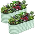 thumbnail image 3 of Yiwa Large Raised Garden Bed, 8x2x1 ft Outdoor Planter Box Kit with Galvanized Steel and Open Base Design, 3 of 8