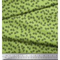 thumbnail image 2 of Soimoi Green polyester Crepe Fabric Bicycle Transport Printed Craft Fabric by the Yard 42 Inch Wide, 2 of 2