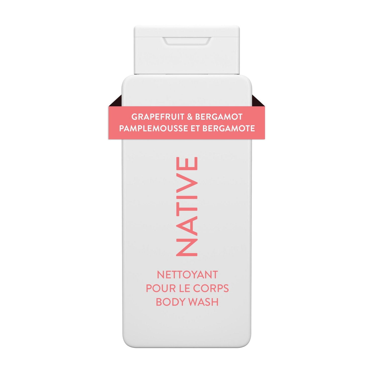 Native Nettoyant pour le Corps Naturel, Pamplemousse & Bergamote, Sans Sulfates, Sans Parabènes