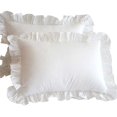 thumbnail image 1 of SUNSIOM Taie d'Oreiller Blanche, Taies Décoratives avec Fermeture Éclair Invisible, 1 of 4
