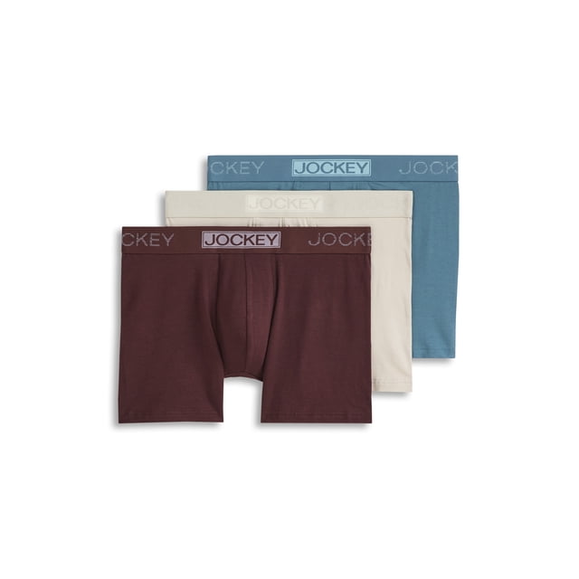 Jockey Men's Organic Cotton Stretch 4" Trunk - 3 Pack