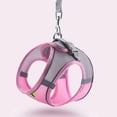 thumbnail image 4 of Dog Harness with Leash Set Adjustable Comfortable Puppy Mesh Harness for Small Medium Large Dogs Night Walking , Pink S, 4 of 8