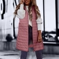 thumbnail image 1 of DPTALR Femmes Chaud Gilet à Poches Manteau Long Veste Hiver Sans Manches Doudoune Parkas, 1 of 1