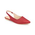 thumbnail image 1 of BLISSFUL STEP Chaussures pour Femmes à Bride Arrière à Bout Pointu Chaussures Plates Rouges 6, 1 of 8