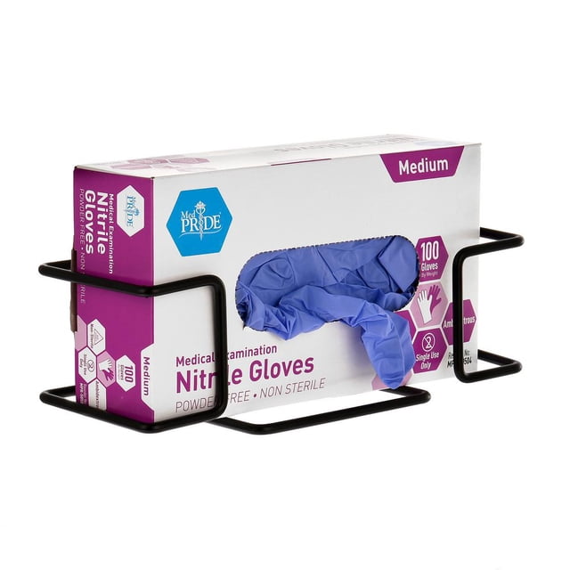 Alpine Industries Single Box Capacity Wire Wall Mount Glove Dispenser, Black 7 pack