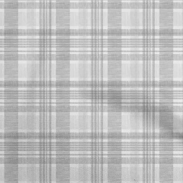 oneOone Viscose Chiffon Gray Fabric Check Craft Projects Decor Fabric Printed By The Yard 42 Inch Wide