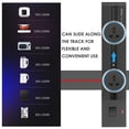 thumbnail image 2 of Yeacher Universal 3-Pin Track Sockets Power Sockets Adapter Power Track Socket Outlet Versatile Electric Mobile Track Socket Slidable Wall Outlet with Blue LED Ring, 2 of 8