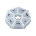 thumbnail image 1 of LSLJS Portable Pills Box/Case, Pills Container, Travel Pills Organizer, Portable Box, Color Transparent Storage Box, 7-Day Round Box Case Storage Dispenser Organizer Holder, 1 of 1