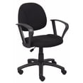 thumbnail image 1 of Nicer Furniture Black Computer Desk Chair with Loop Arms, 1 of 4
