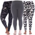 thumbnail image 1 of White Mark Leggings Imprimés Doux et Extensibles pour Femmes, Lot de 3, 1 of 2